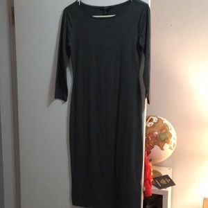 Grey maxi dress 3/4 sleeve